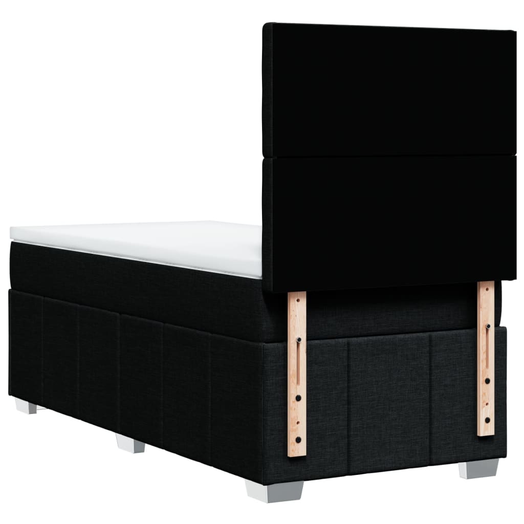 Giroletto a Molle con Materasso Nero 80x200 cm inTessuto | homemem39