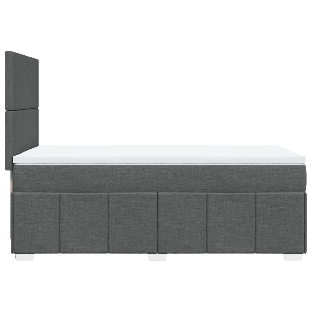 Giroletto a Molle con Materasso Grigio Scuro 90x190 cm Tessuto | homemem39
