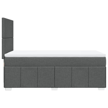 Giroletto a Molle con Materasso Grigio Scuro 90x190 cm Tessuto | homemem39