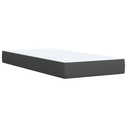 Giroletto a Molle con Materasso Grigio Scuro 90x190 cm Tessuto | homemem39