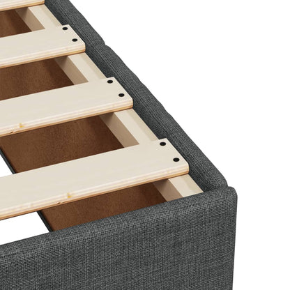 Giroletto a Molle con Materasso Grigio Scuro 90x190 cm Tessuto | homemem39