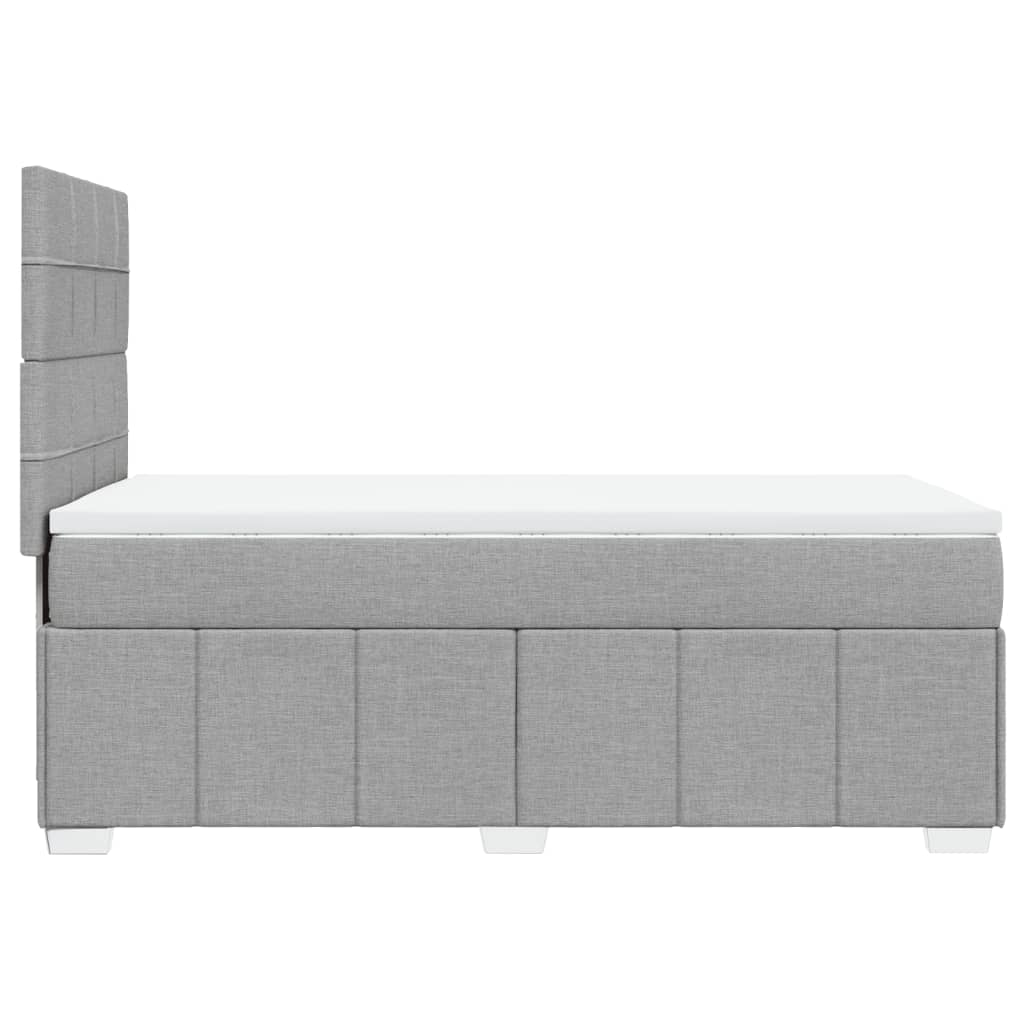 Giroletto a Molle con Materasso Grigio Chiaro 90x190 cm Tessuto | homemem39