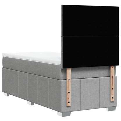 Giroletto a Molle con Materasso Grigio Chiaro 90x190 cm Tessuto | homemem39