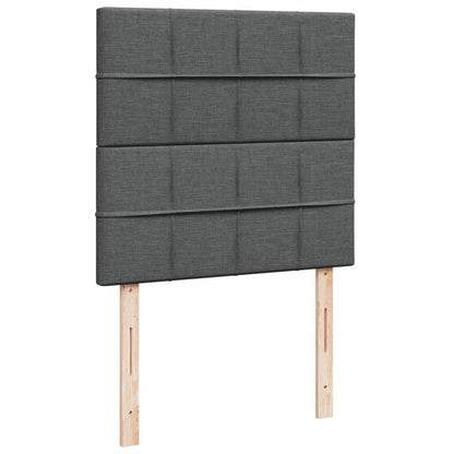 Giroletto a Molle con Materasso Grigio Scuro 90x190 cm Tessuto | homemem39