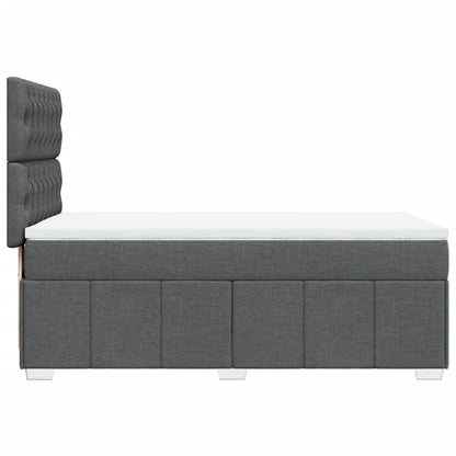 Giroletto a Molle con Materasso Grigio Scuro 90x190 cm Tessuto | homemem39