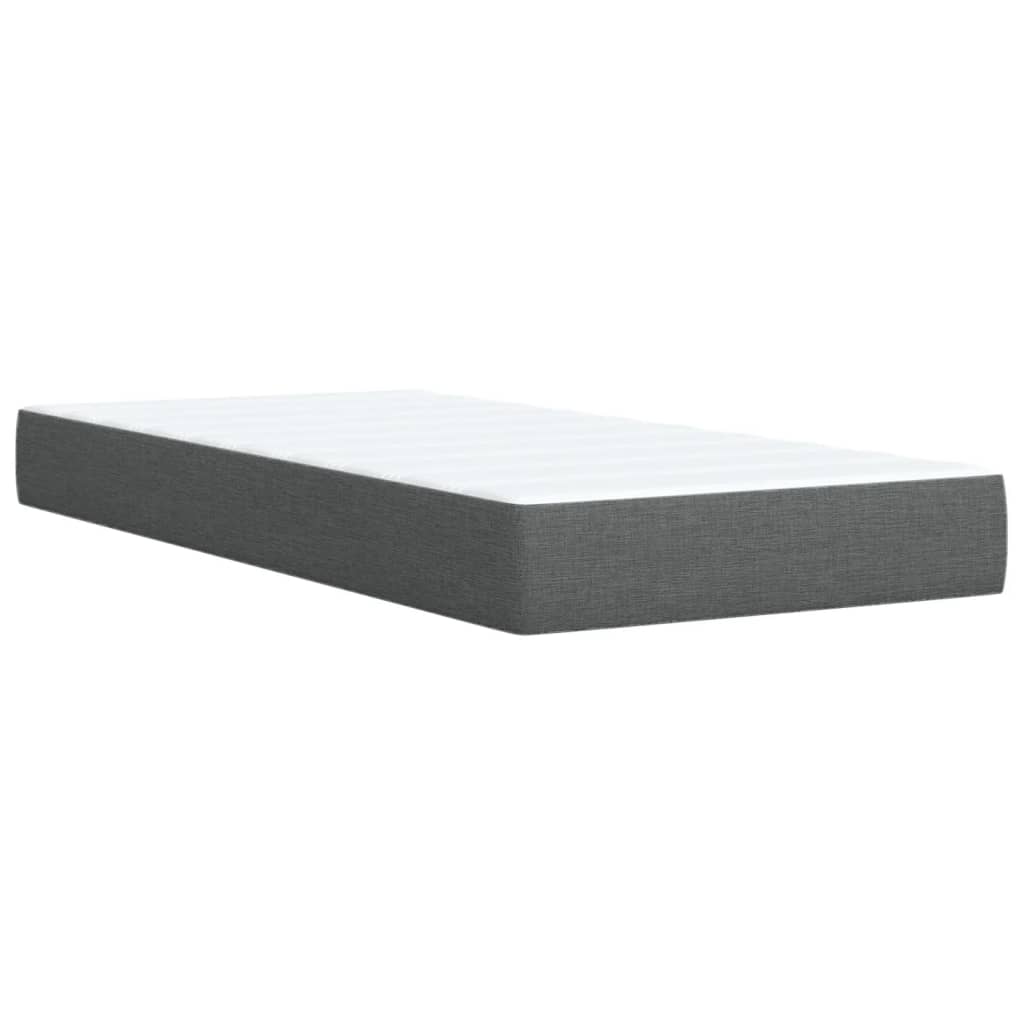 Giroletto a Molle con Materasso Grigio Scuro 90x190 cm Tessuto | homemem39