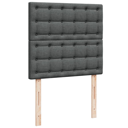 Giroletto a Molle con Materasso Grigio Scuro 90x190 cm Tessuto | homemem39