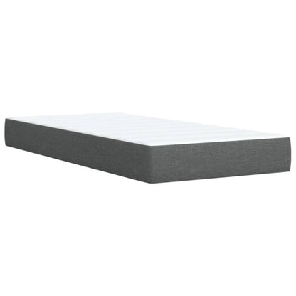 Giroletto a Molle con Materasso Grigio Scuro 90x190 cm Tessuto | homemem39