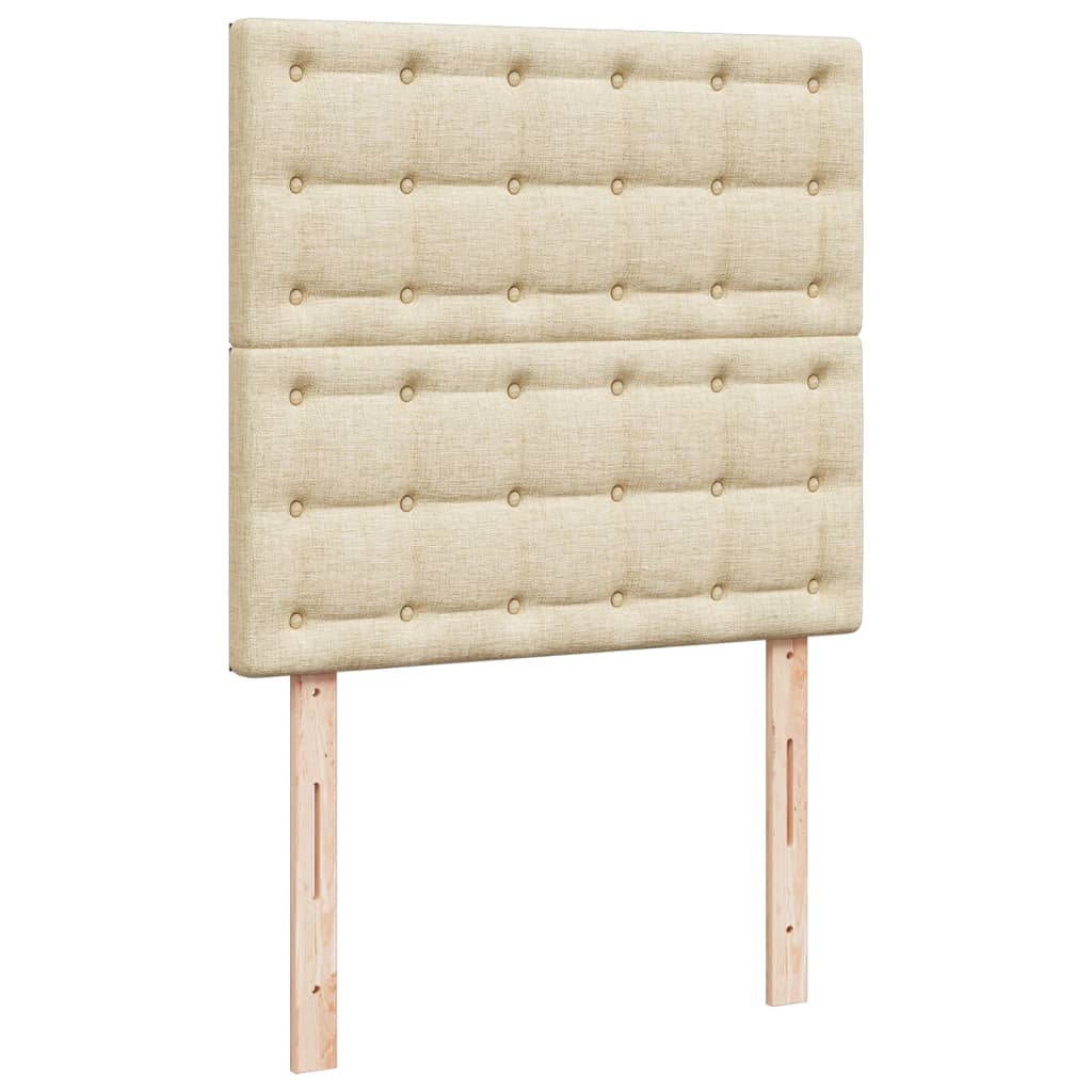 Giroletto a Molle con Materasso Crema 90x190 cm in Tessuto | homemem39