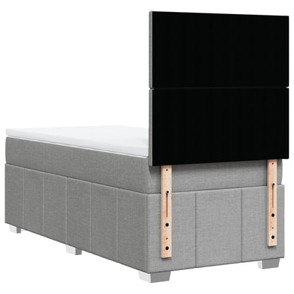 Giroletto a Molle con Materasso Grigio Chiaro 90x200 cm Tessuto | homemem39