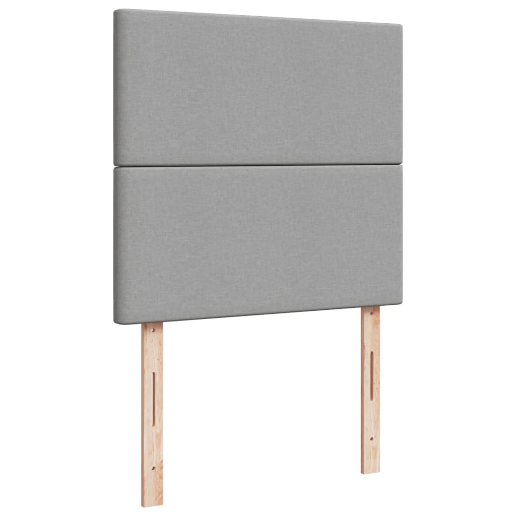 Giroletto a Molle con Materasso Grigio Chiaro 90x200 cm Tessuto | homemem39