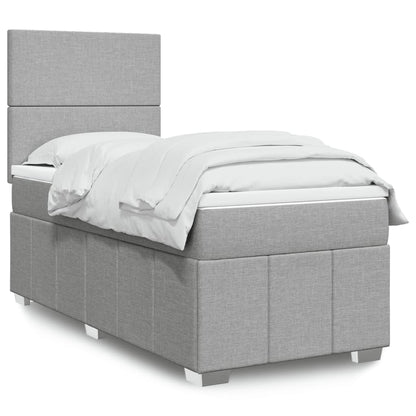 Giroletto a Molle con Materasso Grigio Chiaro 90x200 cm Tessuto | homemem39