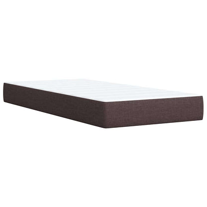 Giroletto a Molle con Materasso Marrone Scuro 90x200 cm Tessuto | homemem39