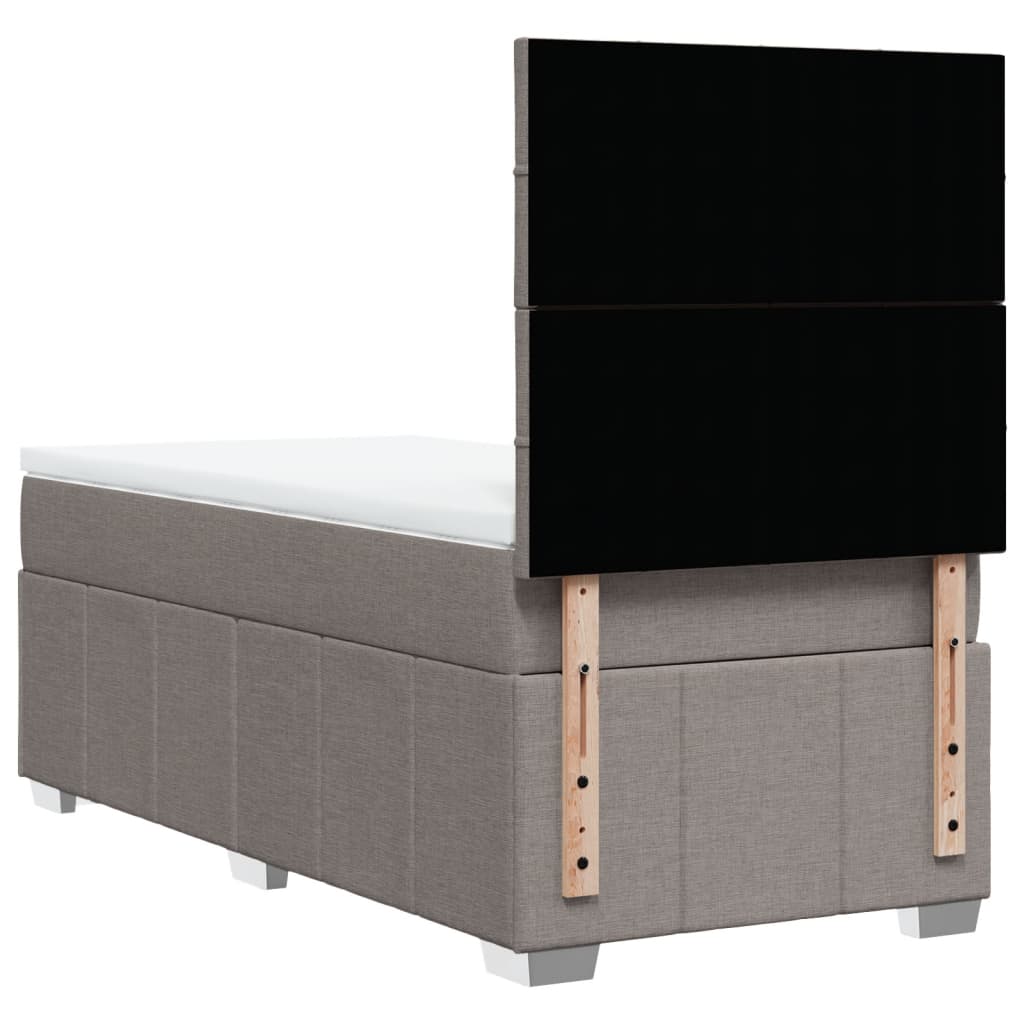 Giroletto a Molle con Materasso Tortora 90x200 cm inTessuto | homemem39