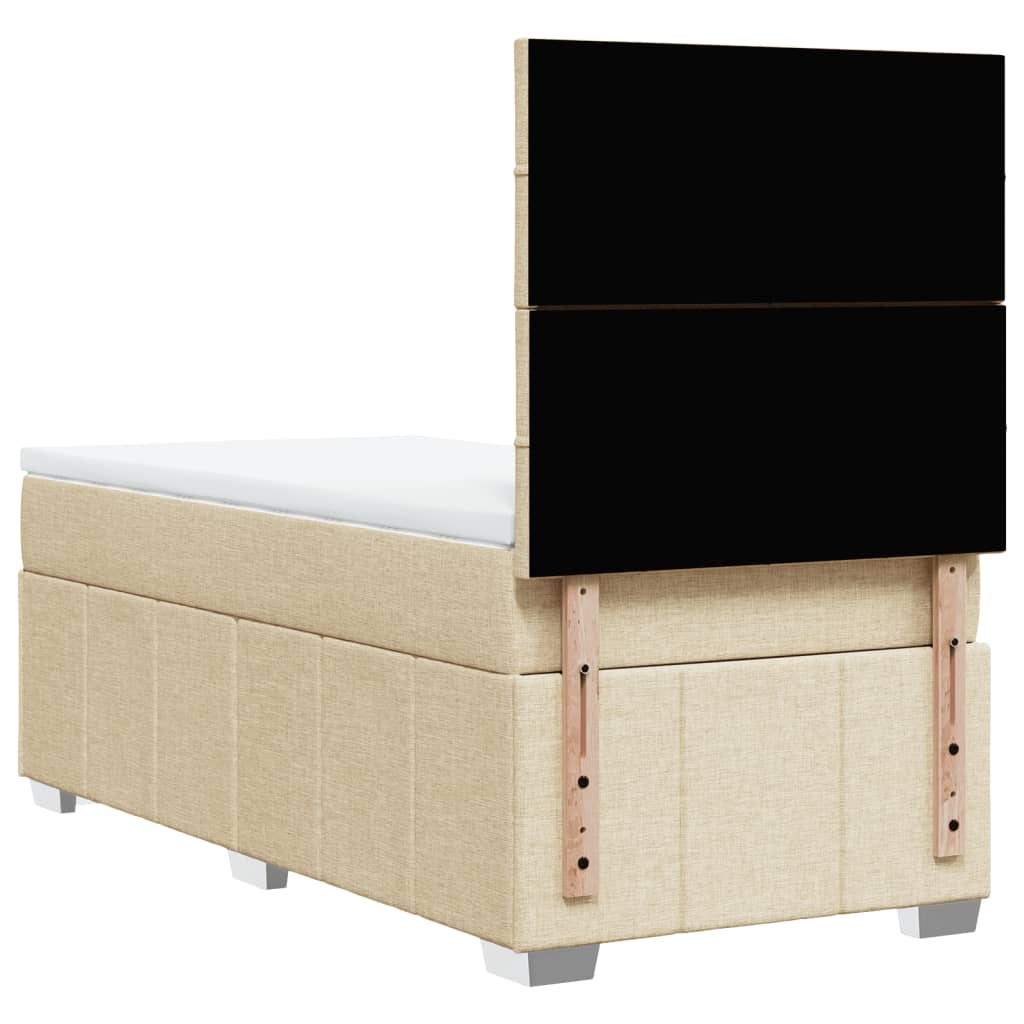 Giroletto a Molle con Materasso Crema 90x200 cm inTessuto | homemem39