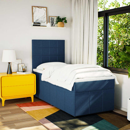 Giroletto a Molle con Materasso Blu 90x200 cm inTessuto | homemem39