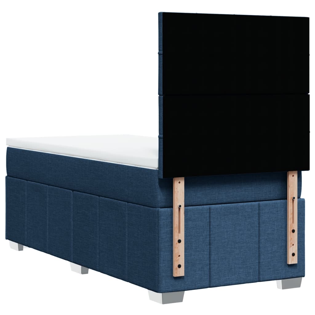 Giroletto a Molle con Materasso Blu 90x200 cm inTessuto | homemem39