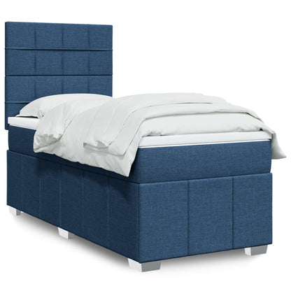 Giroletto a Molle con Materasso Blu 90x200 cm inTessuto | homemem39