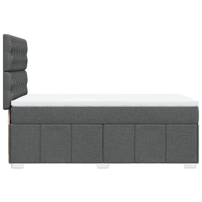 Giroletto a Molle con Materasso Grigio Scuro 90x200 cm Tessuto | homemem39