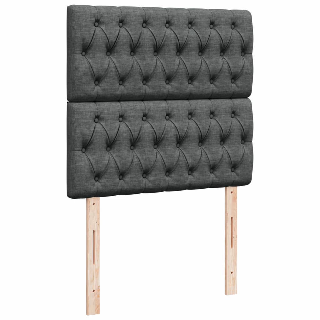 Giroletto a Molle con Materasso Grigio Scuro 90x200 cm Tessuto | homemem39