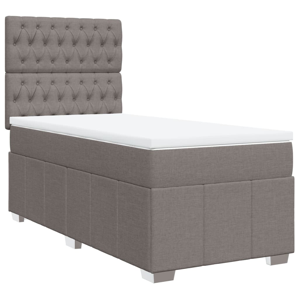 Giroletto a Molle con Materasso Tortora 90x200 cm inTessuto | homemem39