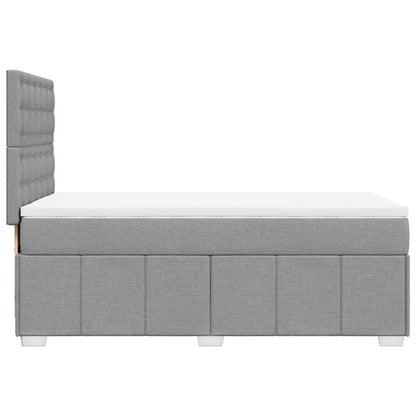 Giroletto a Molle con Materasso Grigio Chiaro 90x200 cm Tessuto | homemem39