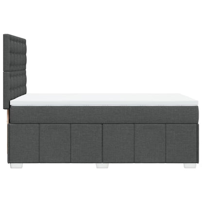 Giroletto a Molle con Materasso Grigio Scuro 90x200 cm Tessuto | homemem39