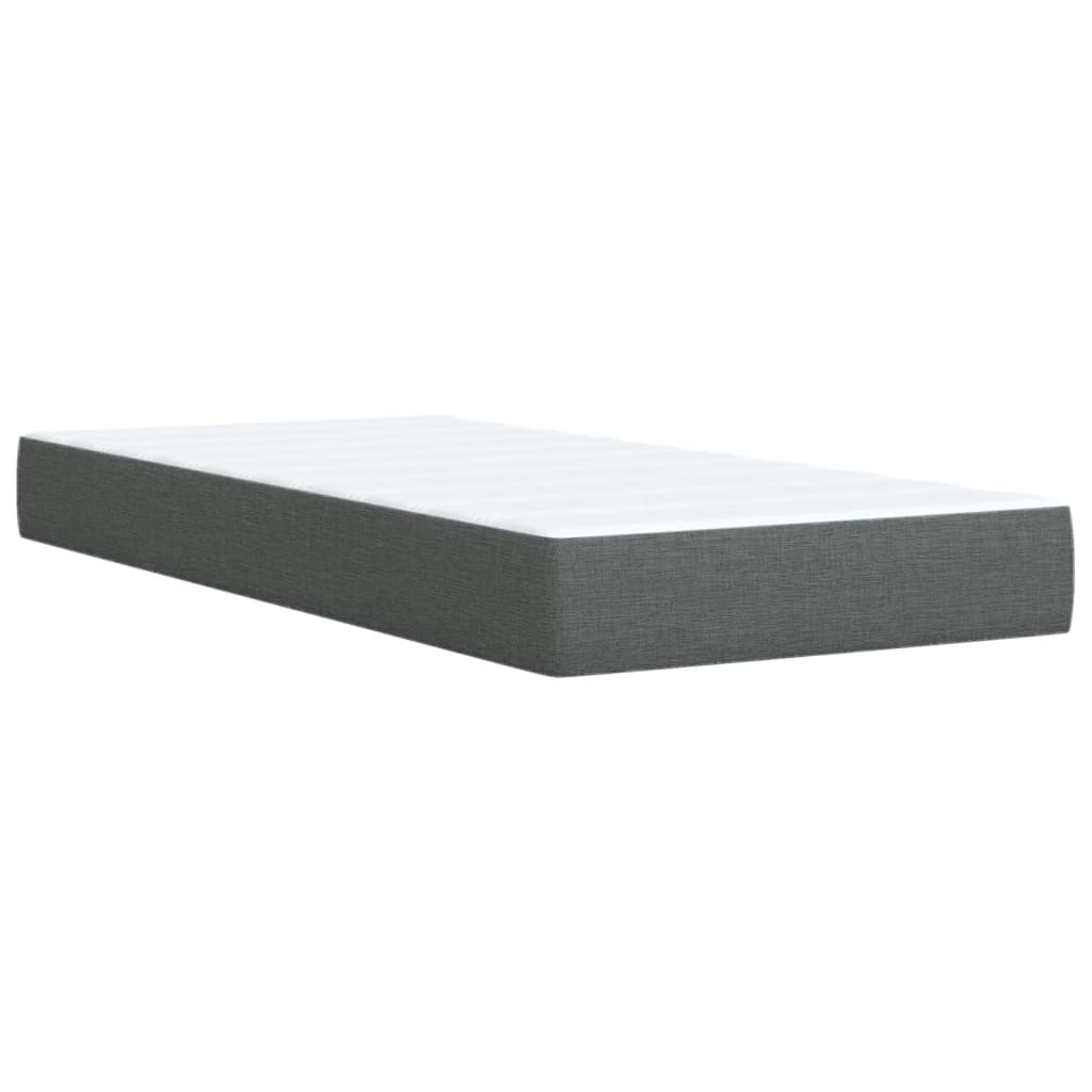 Giroletto a Molle con Materasso Grigio Scuro 90x200 cm Tessuto | homemem39
