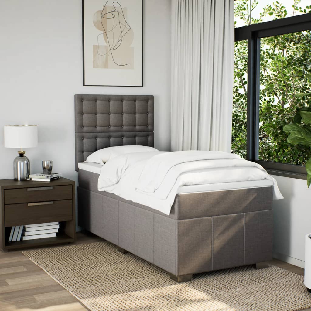 Giroletto a Molle con Materasso Tortora 90x200 cm inTessuto | homemem39