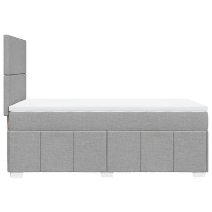 Giroletto a Molle con Materasso Grigio Chiaro100x200 cm Tessuto | homemem39