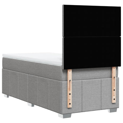 Giroletto a Molle con Materasso Grigio Chiaro100x200 cm Tessuto | homemem39