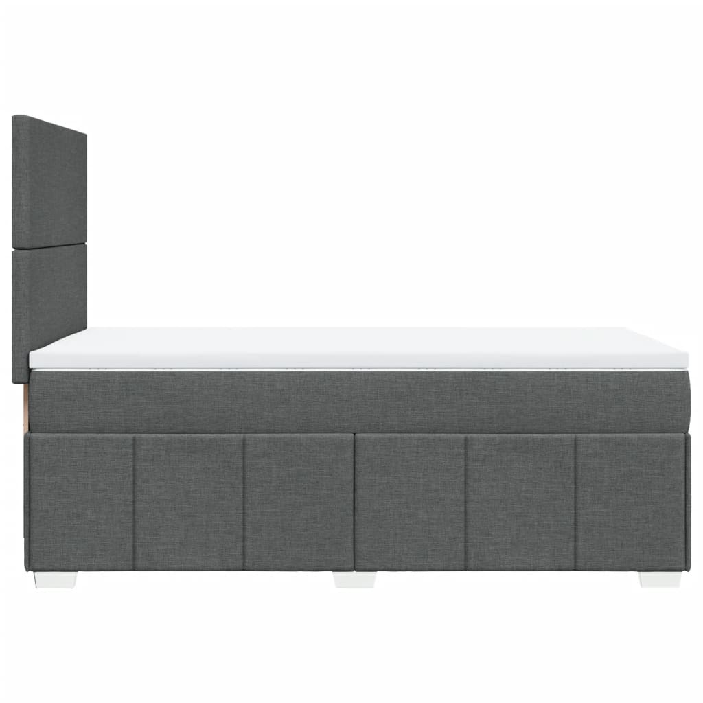 Giroletto a Molle con Materasso Grigio Scuro 100x200 cm Tessuto | homemem39