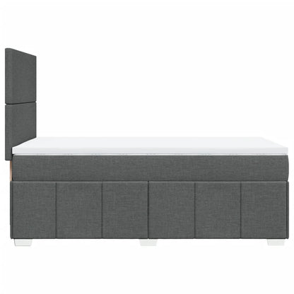 Giroletto a Molle con Materasso Grigio Scuro 100x200 cm Tessuto | homemem39