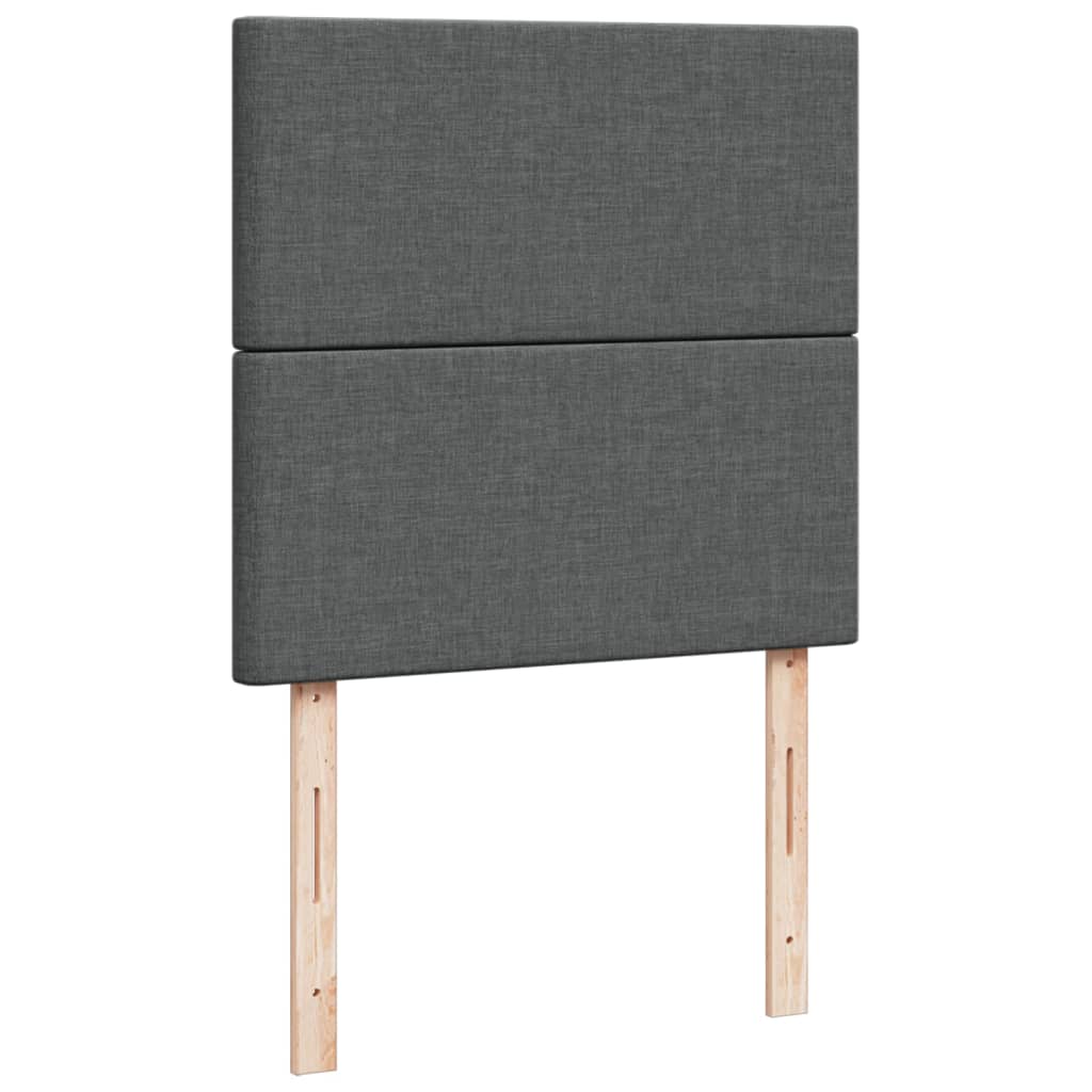 Giroletto a Molle con Materasso Grigio Scuro 100x200 cm Tessuto | homemem39
