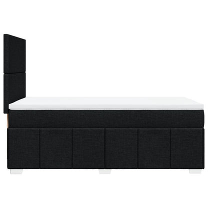 Giroletto a Molle con Materasso Nero 100x200 cm in Tessuto | homemem39