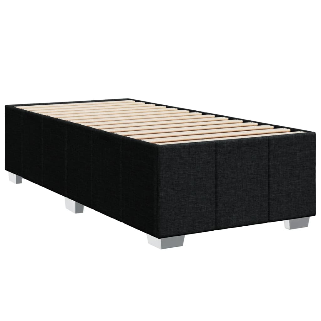 Giroletto a Molle con Materasso Nero 100x200 cm in Tessuto | homemem39