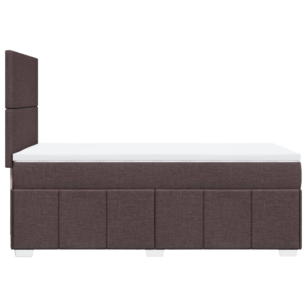 Giroletto a Molle con Materasso Marrone Scuro 100x200cm Tessuto | homemem39