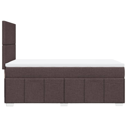 Giroletto a Molle con Materasso Marrone Scuro 100x200cm Tessuto | homemem39