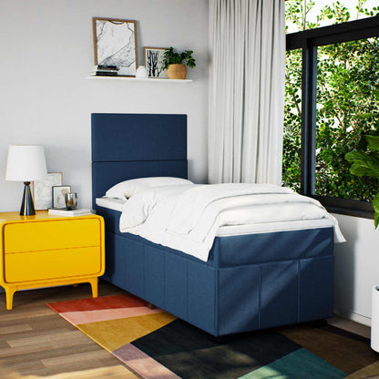 Giroletto a Molle con Materasso Blu 100x200 cm in Tessuto | homemem39