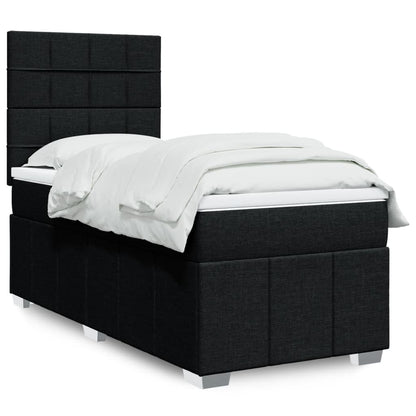 Giroletto a Molle con Materasso Nero 100x200 cm in Tessuto | homemem39