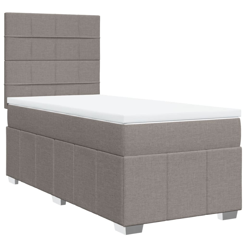 Giroletto a Molle con Materasso Tortora 100x200 cm in Tessuto | homemem39