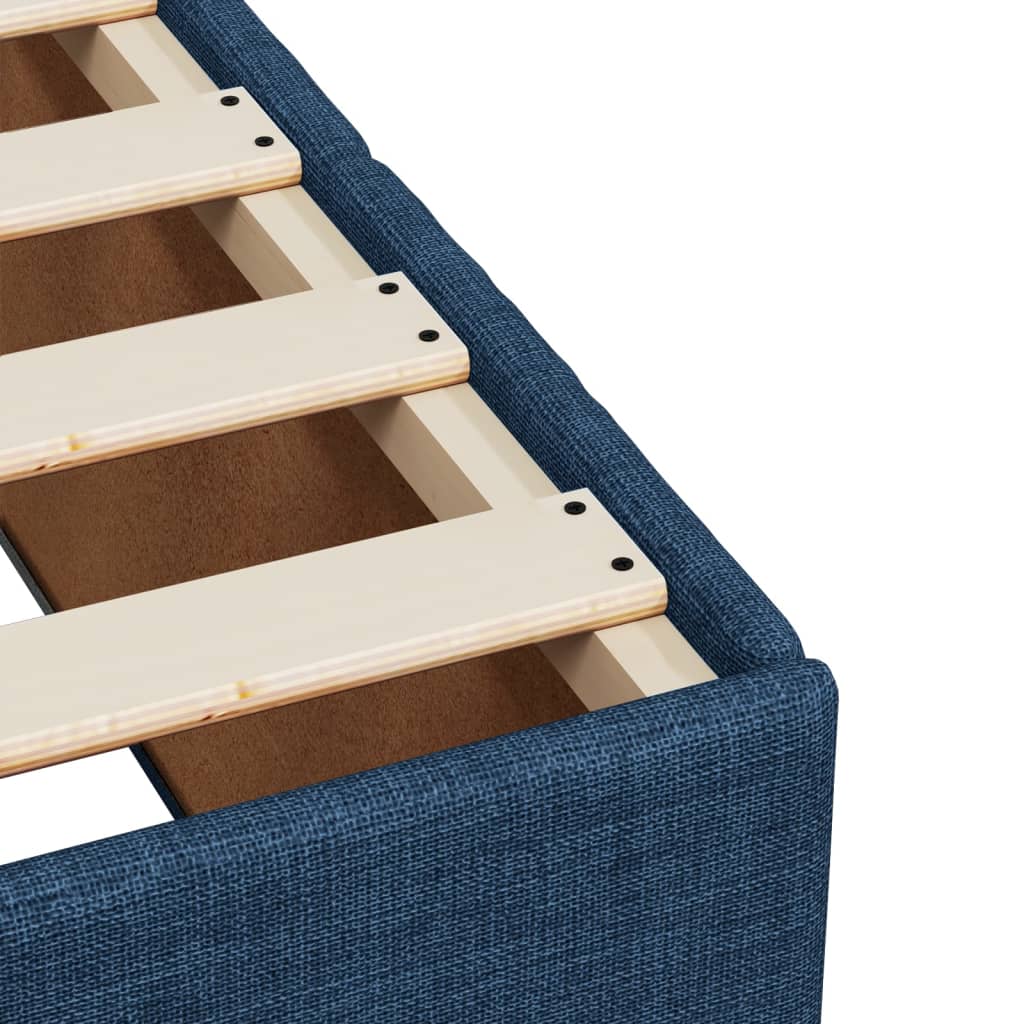Giroletto a Molle con Materasso Blu 100x200 cm in Tessuto | homemem39