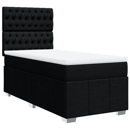 Giroletto a Molle con Materasso Nero 100x200 cm in Tessuto | homemem39