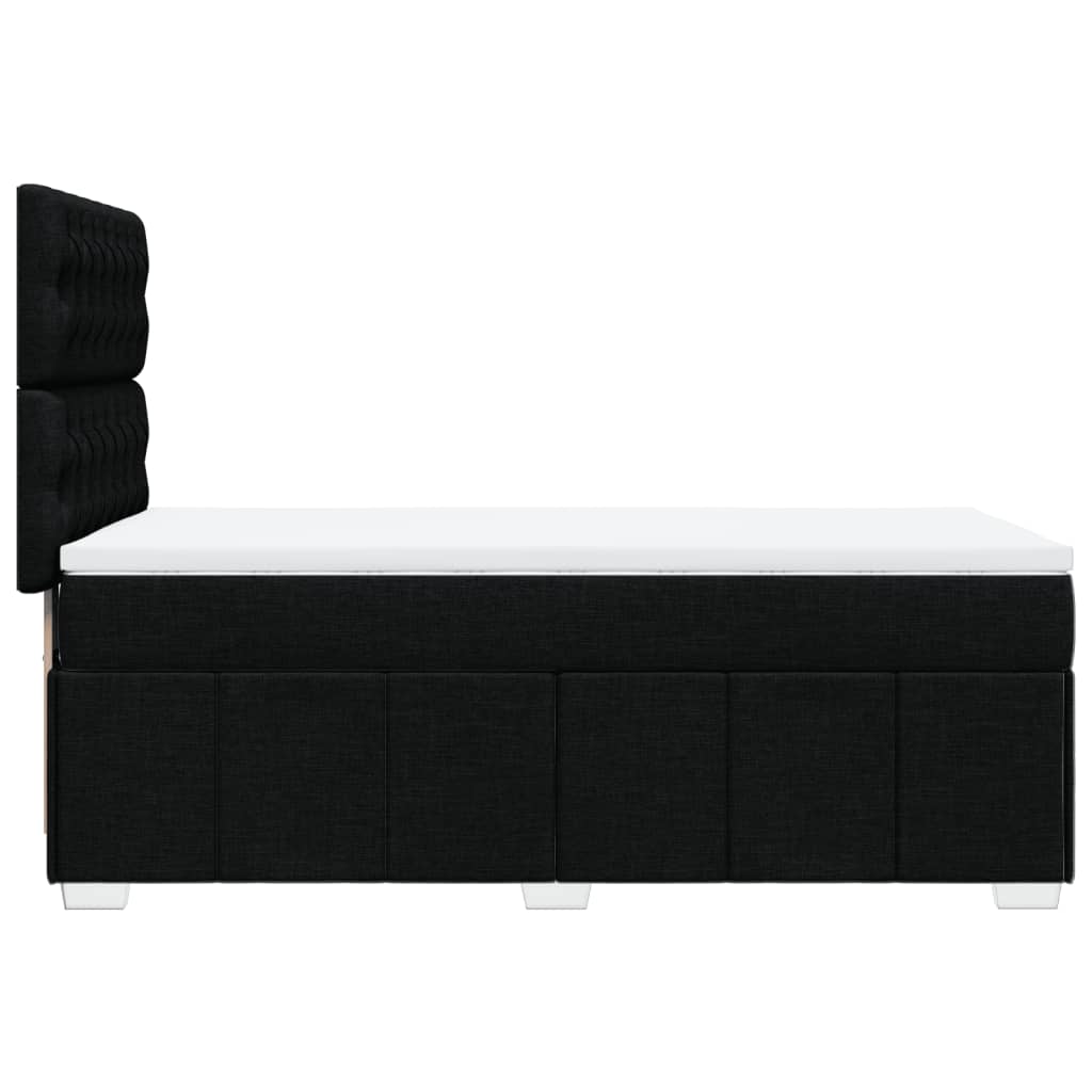 Giroletto a Molle con Materasso Nero 100x200 cm in Tessuto | homemem39