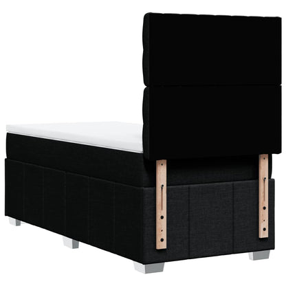 Giroletto a Molle con Materasso Nero 100x200 cm in Tessuto | homemem39