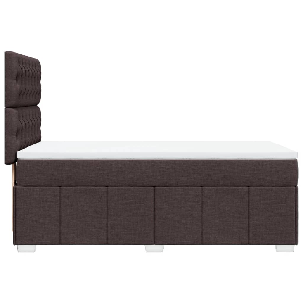 Giroletto a Molle con Materasso Marrone Scuro 100x200cm Tessuto | homemem39