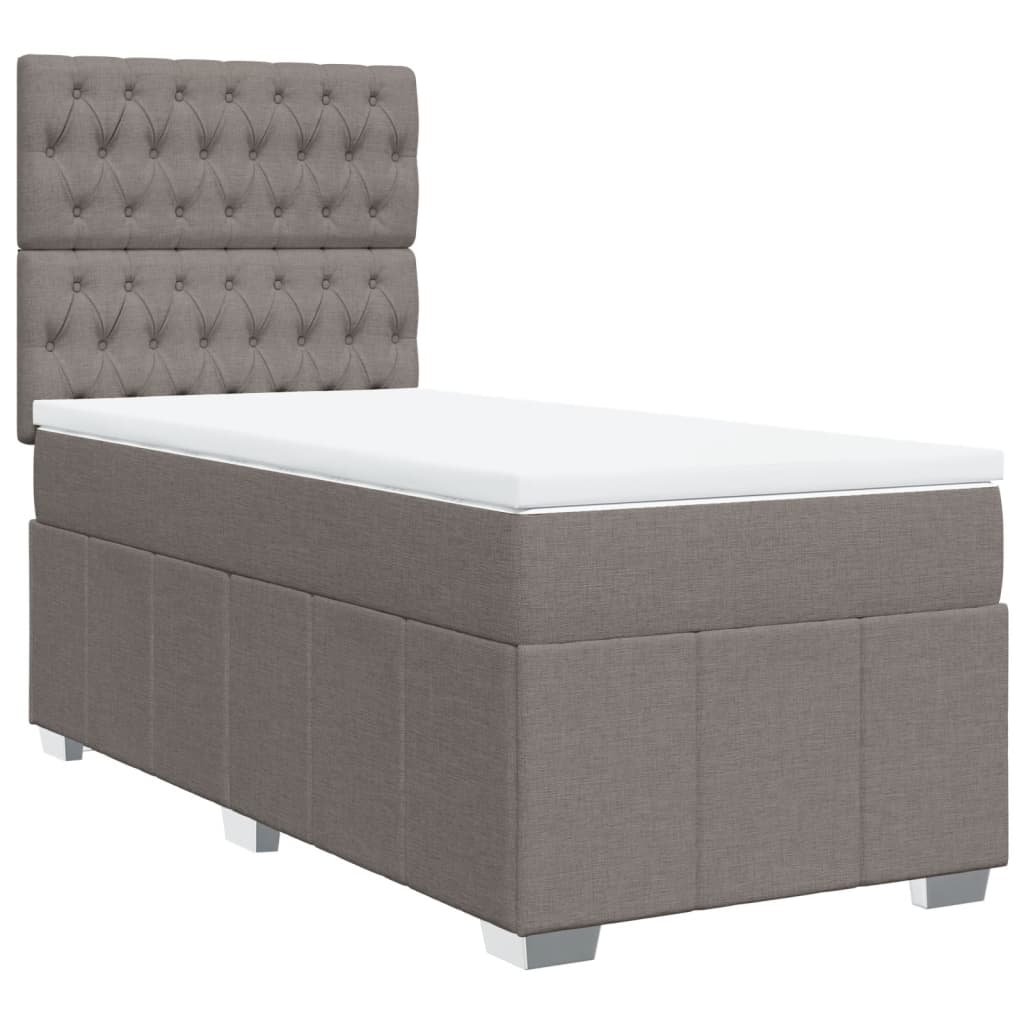 Giroletto a Molle con Materasso Tortora 100x200 cm in Tessuto | homemem39