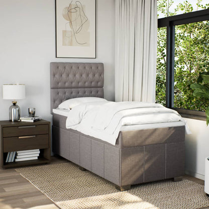 Giroletto a Molle con Materasso Tortora 100x200 cm in Tessuto | homemem39