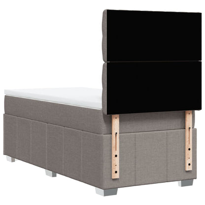 Giroletto a Molle con Materasso Tortora 100x200 cm in Tessuto | homemem39