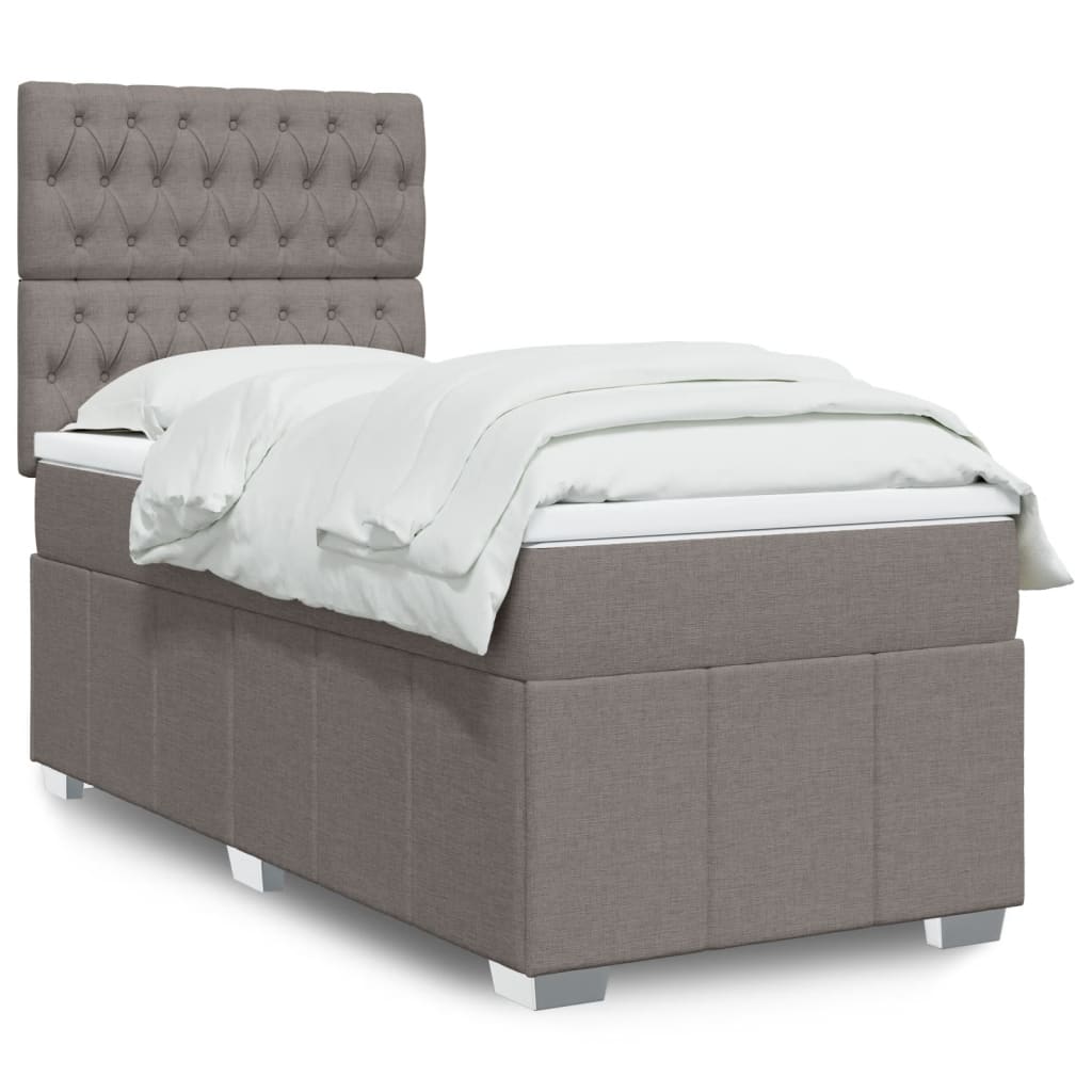 Giroletto a Molle con Materasso Tortora 100x200 cm in Tessuto | homemem39